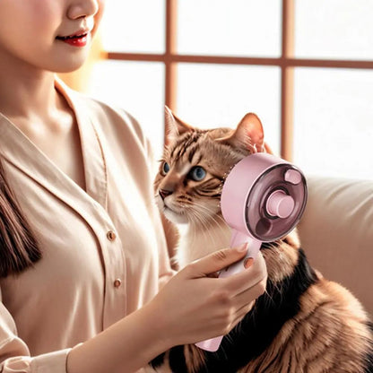 Steam Pet Brush for Cats – USB Rechargeable Hair Removal & Grooming Comb with Gentle Steam