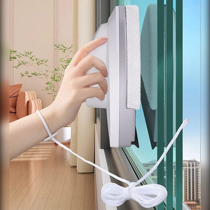 Double-Sided Magnetic Glass Window Cleaner – Household Tool with Drainage Wiper & Auto-Clean Feature for Seamless Streak-Free Glass Cleaning at Home