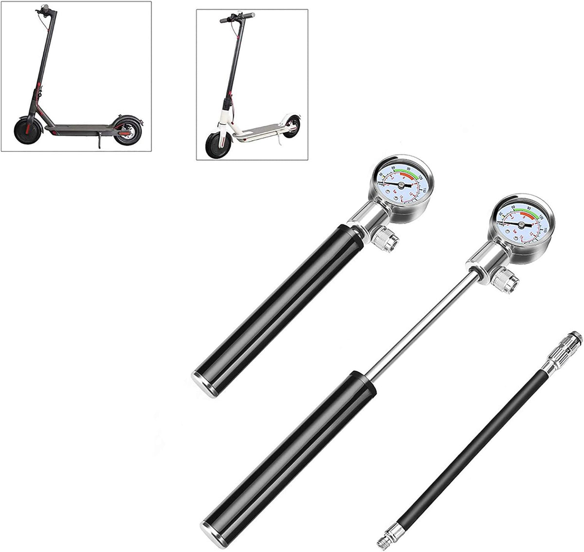 Mini Tire Pump for Xiaomi Scooters – High-Pressure 210 PSI Air Inflator with Gauge for M365, PRO 2, MAX G30, Es2