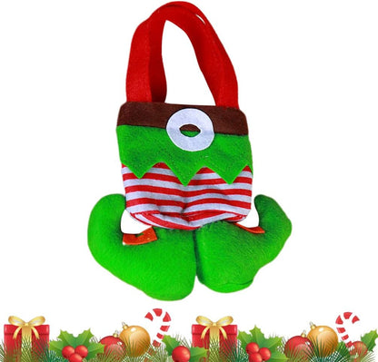 Elf Candy Gift Bags – Christmas Party Treat Sacks with Boot Design, Holiday Stocking Bags for Kids, Home Décor & New Year Celebrations