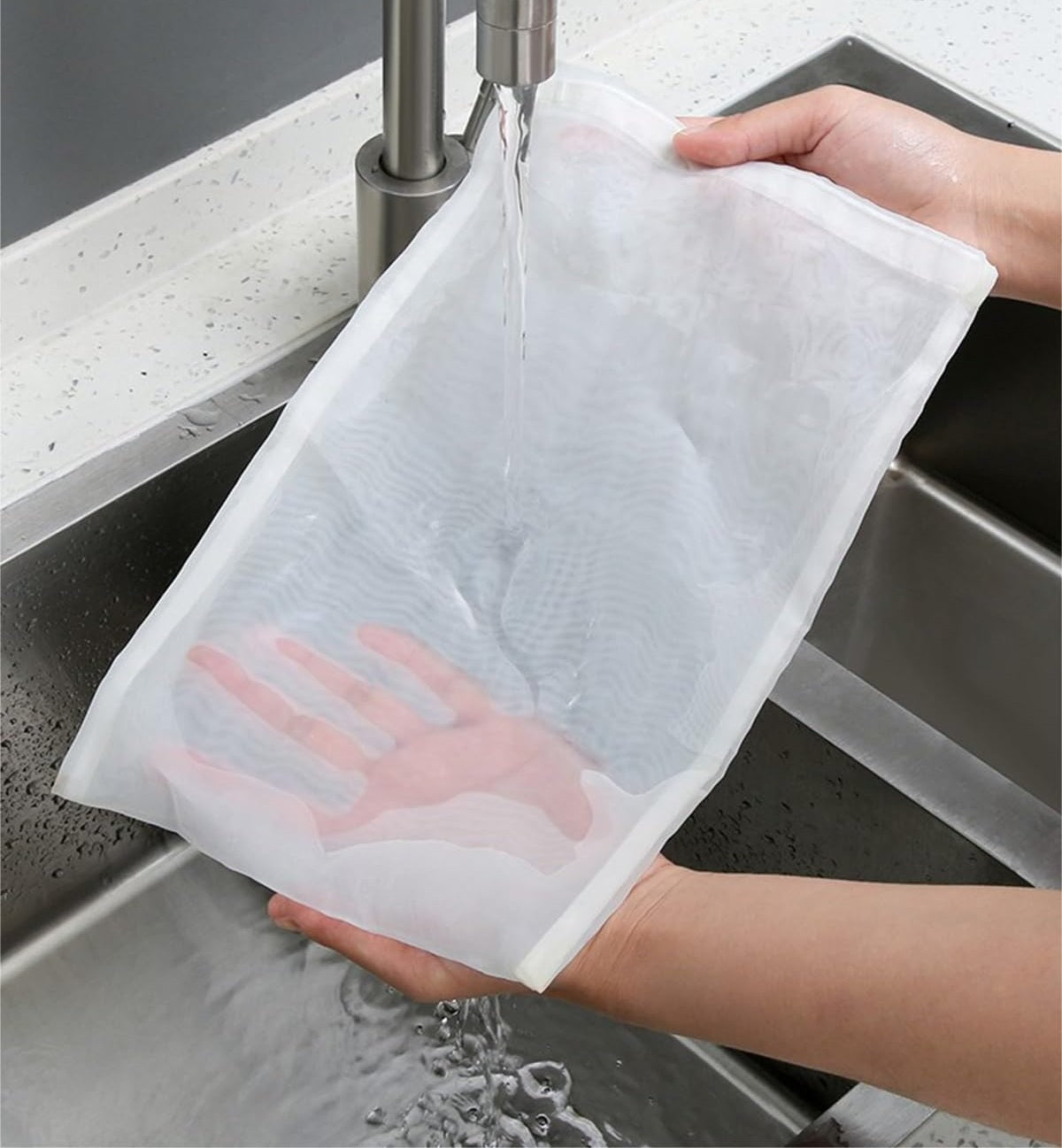 Reusable Nylon Mesh Filter Bag - Multi-Use Food Strainer for Tea, Yogurt, Cheese, Brew, Nut Milk & Soy Milk Preparation