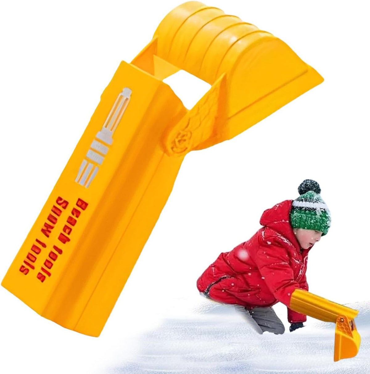 Pro Sand & Snow Shovel Set - 1pc/2pcs Heavy-Duty Orange Plastic Tool for Kids & Adults, Beach or Winter Adventures