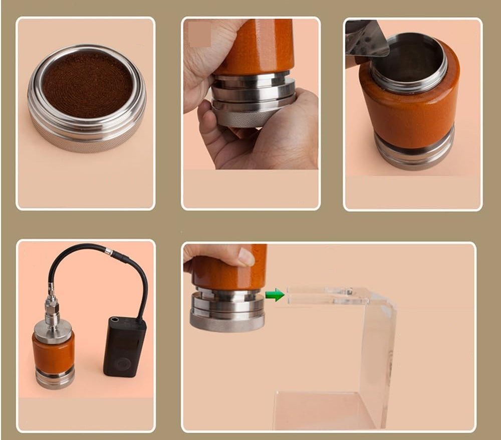 Capsulone USB Pneumatic Electric Coffee Maker – Portable Stainless Steel Espresso Machine for Home or Outdoor Use with Manual Extraction Power