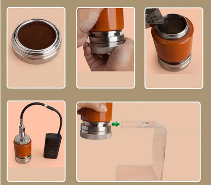 Capsulone USB Pneumatic Electric Coffee Maker – Portable Stainless Steel Espresso Machine for Home or Outdoor Use with Manual Extraction Power