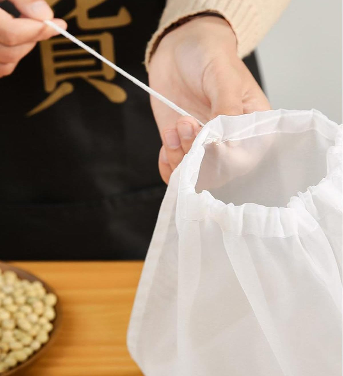 Reusable Nylon Mesh Filter Bag - Multi-Use Food Strainer for Tea, Yogurt, Cheese, Brew, Nut Milk & Soy Milk Preparation