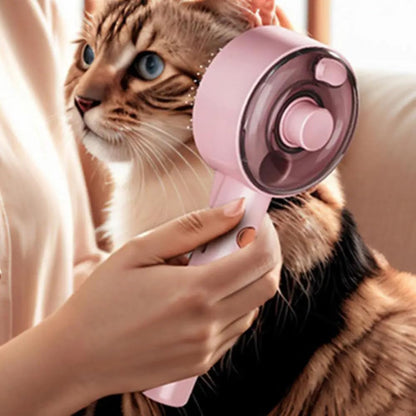 Steam Pet Brush for Cats – USB Rechargeable Hair Removal & Grooming Comb with Gentle Steam