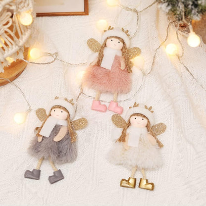Christmas Angel Doll Tree Hanging Decor – Cute Ornaments for Xmas Trees, New Year Decorations, Holiday Parties, and Festive Home Styling