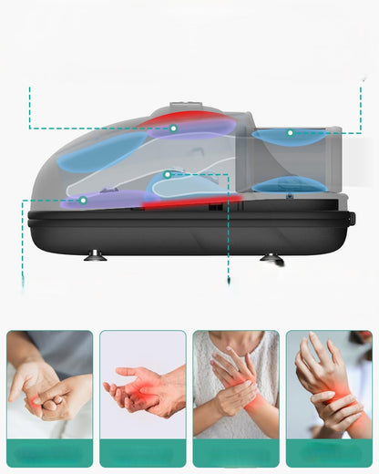 Wireless Hand Massager with Air Compression – Hot Compress Massager Soothes Fingers, Eases Arthritis Pain, and Relaxes Palm Muscles