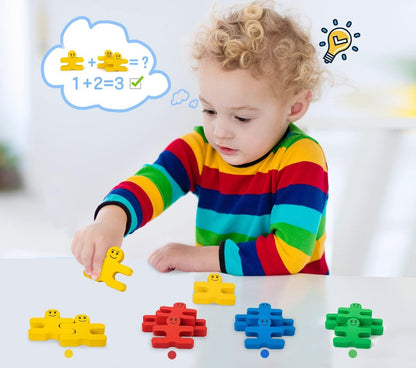 Children Wooden Building Blocks - 3D Toy for Balance Thinking Games Early Learning Montessori Educational Balancing Toys Children Gift