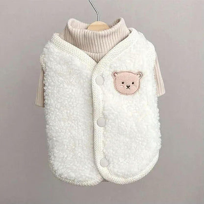 Winter Pet Vest Jacket for Dogs & Cats – Thick Warm Sweater Coat for Small Breeds, Stylish and Cozy Cold Weather Petwear