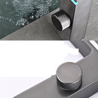LED Smart Brass Basin Faucet – Deck-Mounted Hot & Cold Water Tap with Digital Display for Modern Bathrooms