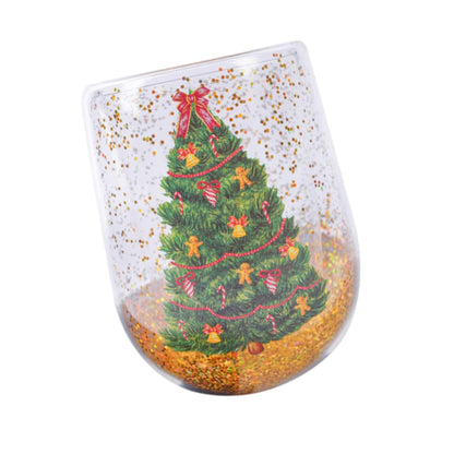 Christmas Double-Layer Glass Cup – Heat-Resistant Tree Mug for Coffee, Milk & Water, Cute Holiday Gift for Friends, Girls & Festive Kitchen Décor