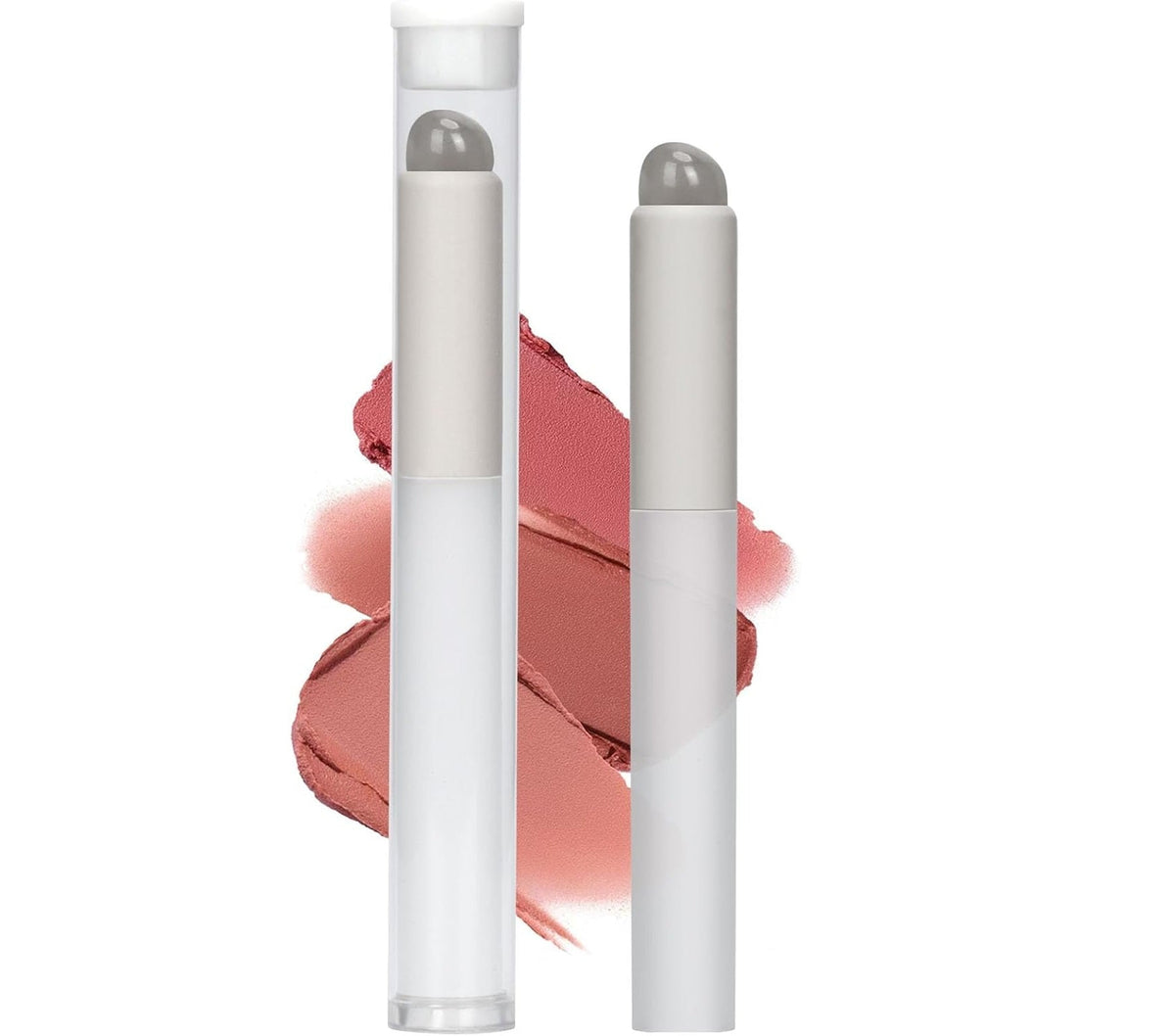 Dual-Head Silicone Lip Brush with Cover – Soft Concealer Applicator, Fingertip-Feel Makeup Brush for Precise Lipstick Blending