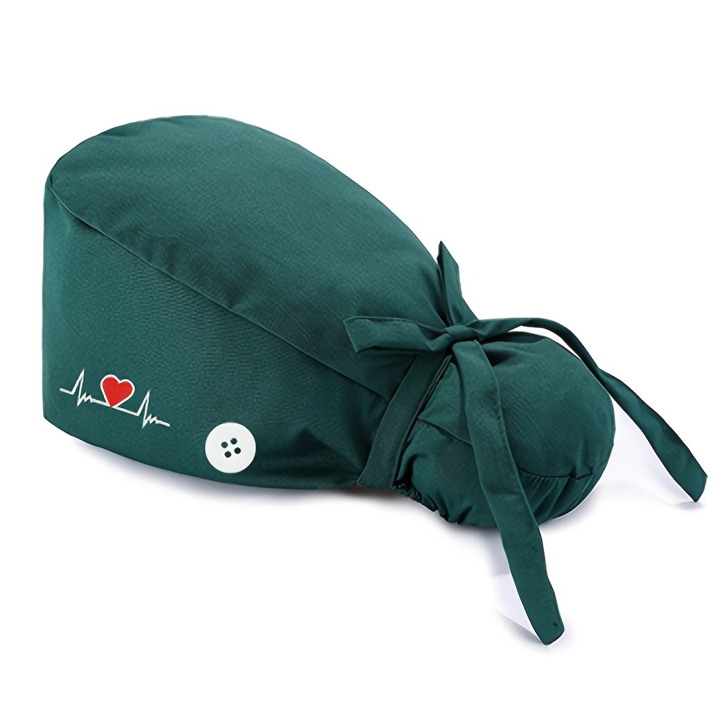 Adjustable Scrub Caps for Women – Lightweight Breathable Nurse Hats with Ponytail Holder for Doctors and Healthcare Staff