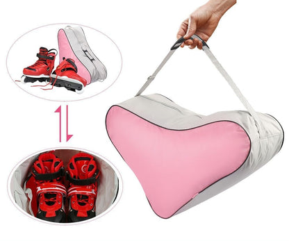 Stylish Roller Skate Bag – Breathable Inline & Ice Skate Tote with Adjustable Shoulder Strap