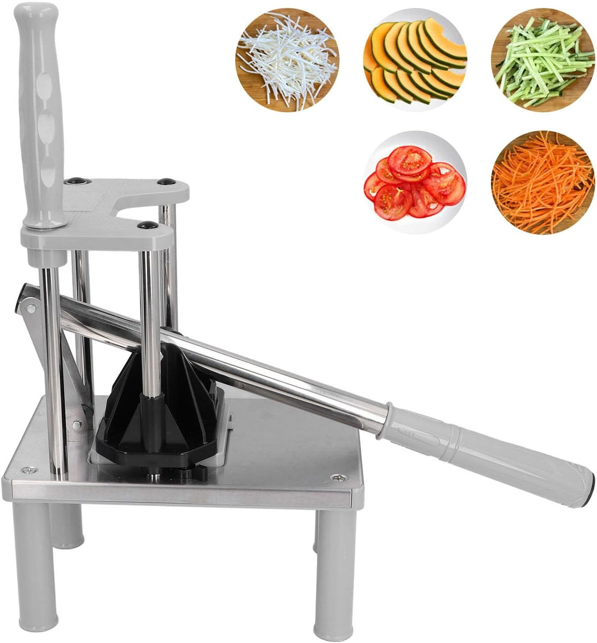 Commercial French Fry Cutter Manual Tool – Heavy-Duty Vegetable Cutter, Potato Chips & Fry Chopper, Easy Dicer, Perfect for Restaurants and Home Kitchens