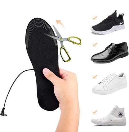 Winter Electric USB Heated Insoles –  Foot Warmers with Soft Pads for Outdoor Sports, Comfortable Thermal Protection, and Cold Weather Relief