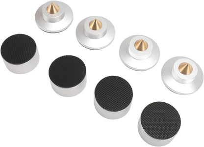 Aluminum Audio Amplifier Feet – 4-Piece HiFi Shock Absorber Pads for Speaker or CD Player, Reduce Vibration, Boost Sound Clarity