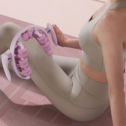 Muscle Massage Roller – 360° Massager with Dual-Row Slimming Clamp for Legs, Waist, Arms, and Buttocks with Handheld Massager Design