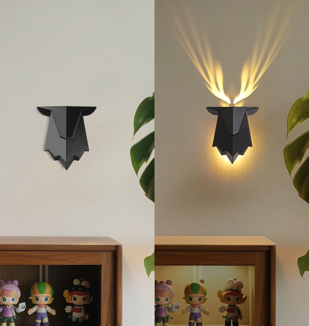 Cute Deer Shadow Night Light – Remote-Controlled Dimmable Lamp for Kids’ Bedroom and Cozy Sleep Ambience