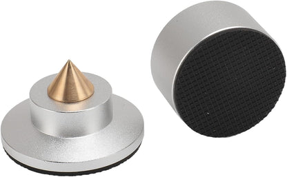 Aluminum Audio Amplifier Feet – 4-Piece HiFi Shock Absorber Pads for Speaker or CD Player, Reduce Vibration, Boost Sound Clarity
