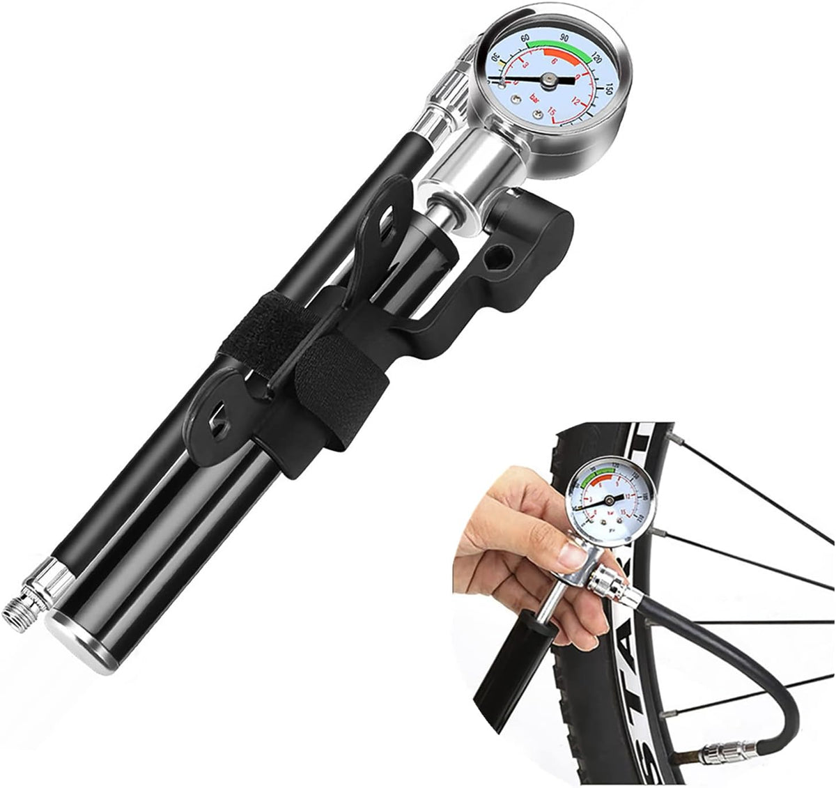 Mini Tire Pump for Xiaomi Scooters – High-Pressure 210 PSI Air Inflator with Gauge for M365, PRO 2, MAX G30, Es2