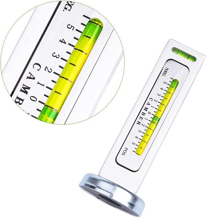 Automotive Magnetic Wheel Alignment Gauge – Adjustable Four-Wheel Camber Castor Strut Tool for Car, Truck, or RV Tire Repair