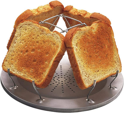 Stainless Steel Camping Toaster Rack – Portable Folding Outdoor Toast Grill for Bread, Stove Cooking & Multi-Purpose Kitchen Convenience