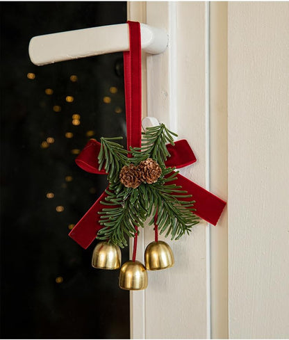 Christmas Bell Wreath Pendant – 11×20cm New Year Tree Hanging Decoration for Festive Atmosphere, Parties & Holiday Home Decor