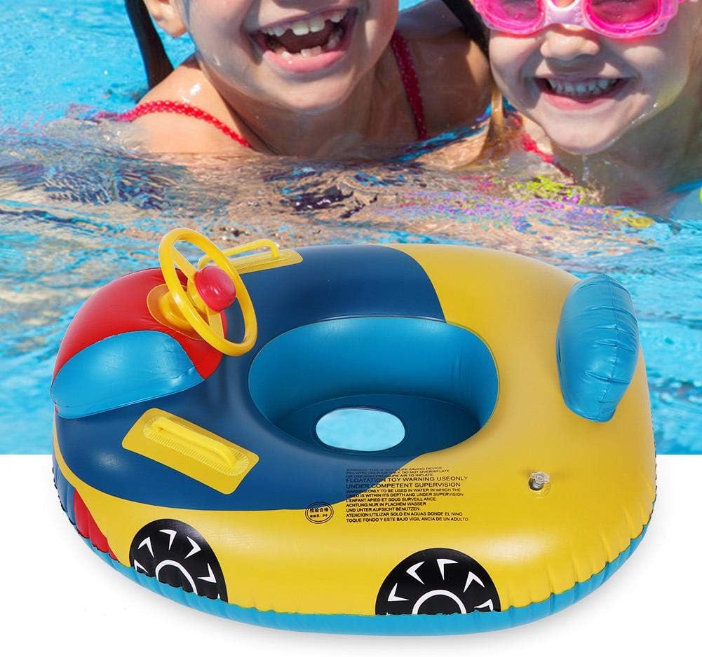 Inflatable Baby Swimming Float with Handles – Car-Shaped Pool Seat Ring for Toddlers 1–5 Years, Safe Summer Water Fun