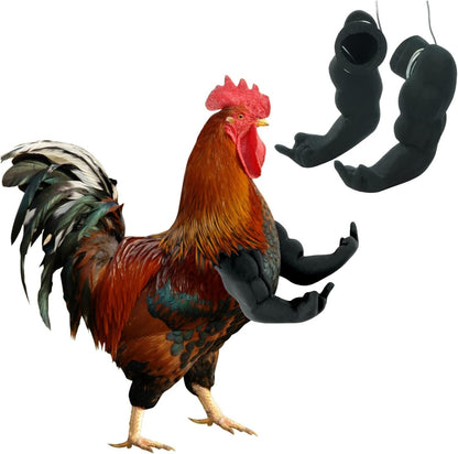 Funny Fighting Chicken Arms Toy – Artificial Muscle Arms Costume Accessory for Pigeon Hen Novelty Farmyard Entertainment Prop.