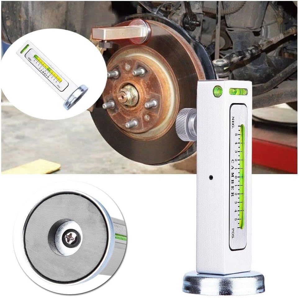 Automotive Magnetic Wheel Alignment Gauge – Adjustable Four-Wheel Camber Castor Strut Tool for Car, Truck, or RV Tire Repair