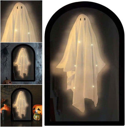 Halloween Ghost Mirror Decoration – Scary Hologram Wall Mirror with Spooky Projection for Haunted Room Atmosphere and Terrifying Party Displays