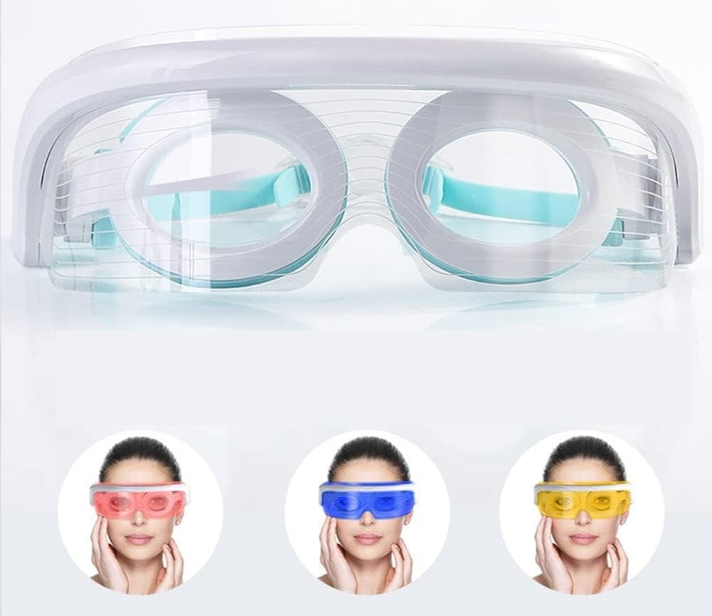 LED Photo Rejuvenation Eye & Face Mask Set – Multi-Functional Eye Wave Massager with Vibration Therapy for Skincare, Relaxation & Beauty Routines
