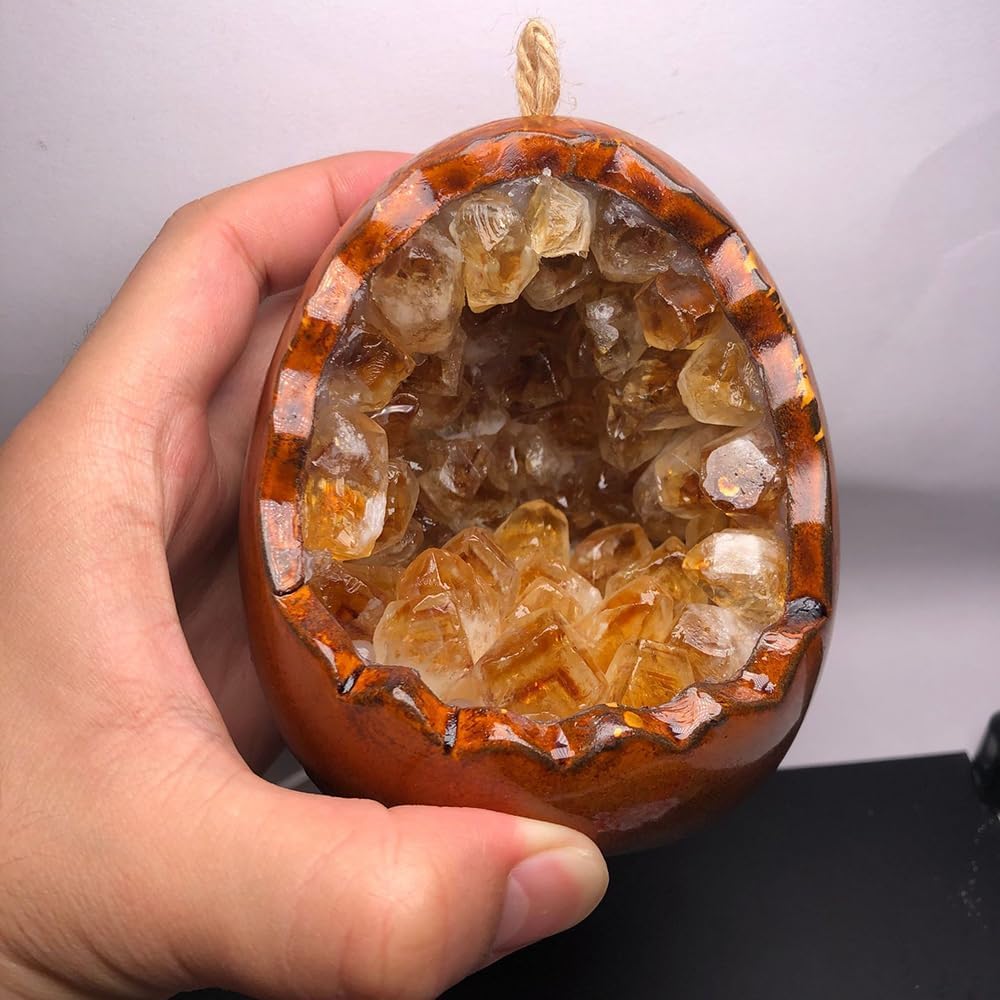 Amethyst Crystal Dinosaur Egg Night Light – Novelty USB Desk Lamp for Bedrooms and Living Rooms, Unique Decoration with Healing Glow for Cozy Relaxing Ambience