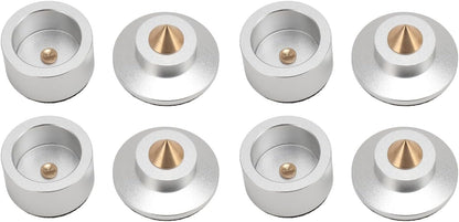 Aluminum Audio Amplifier Feet – 4-Piece HiFi Shock Absorber Pads for Speaker or CD Player, Reduce Vibration, Boost Sound Clarity