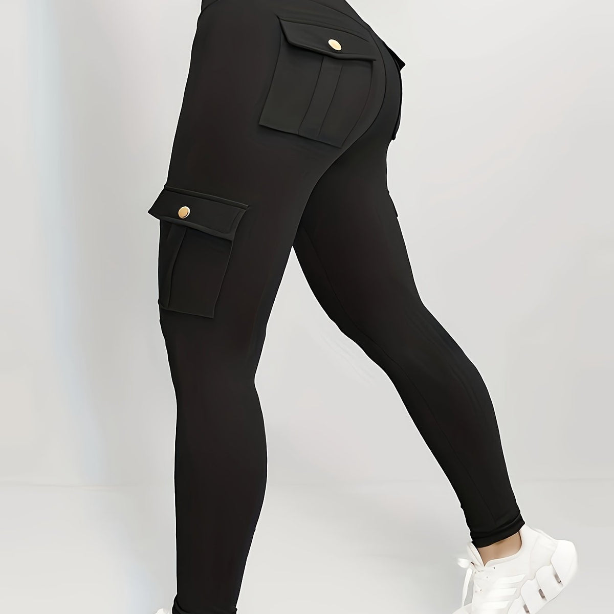 High-Waisted Sculpt & Support Yoga Leggings –  Cargo Style Activewear for Women with Tummy Control and Seamless Fit for All-Day Movement