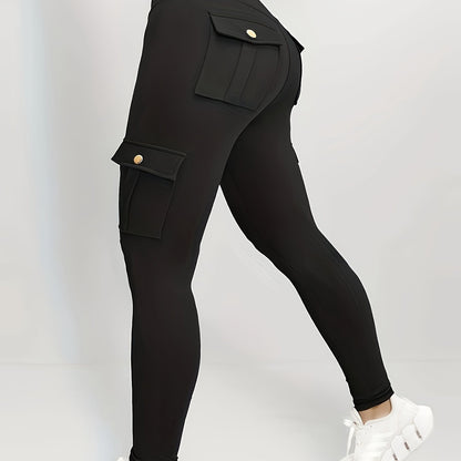 High-Waisted Sculpt & Support Yoga Leggings –  Cargo Style Activewear for Women with Tummy Control and Seamless Fit for All-Day Movement