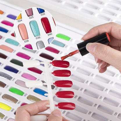 Heart Nail Sample Chart – 308 Color, 360-Tip Gel Display Book for Salon-Ready Nail Art, No Glue or Pasting Needed