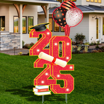 Graduation Yard Sign – Large 3.5ft Outdoor Celebration Decoration with Stakes, Class of 2025 Congrats Grad Lawn Signs