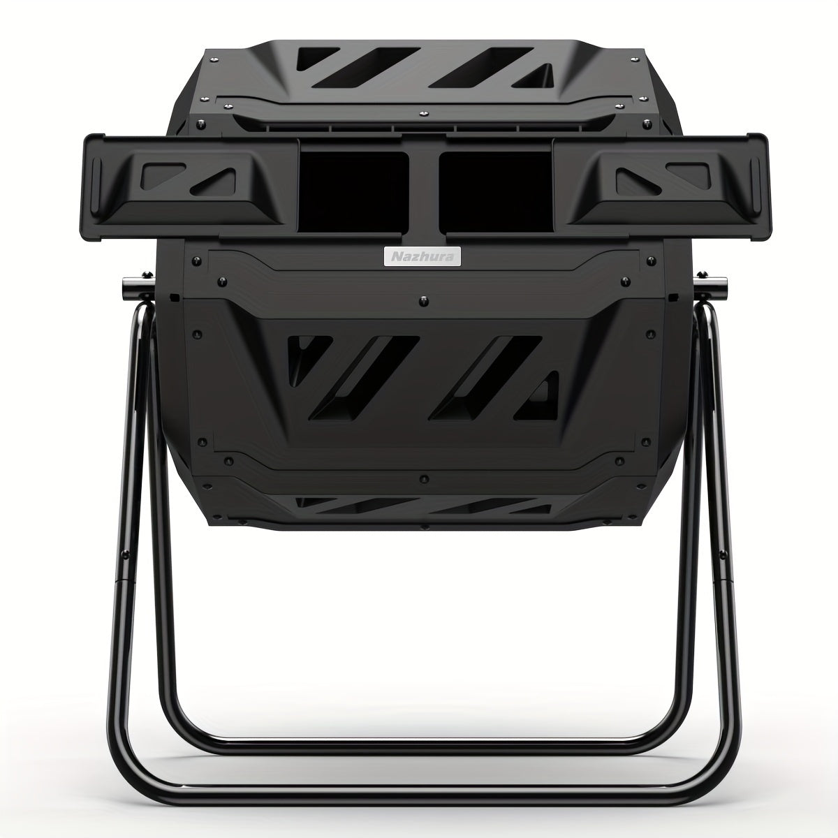 Dual Chamber Compost Tumbler Bin – 43-Gallon Efficient Rotating Waste Mixer with Gloves, Ideal for Eco-Friendly Gardening and Kitchen Recycling