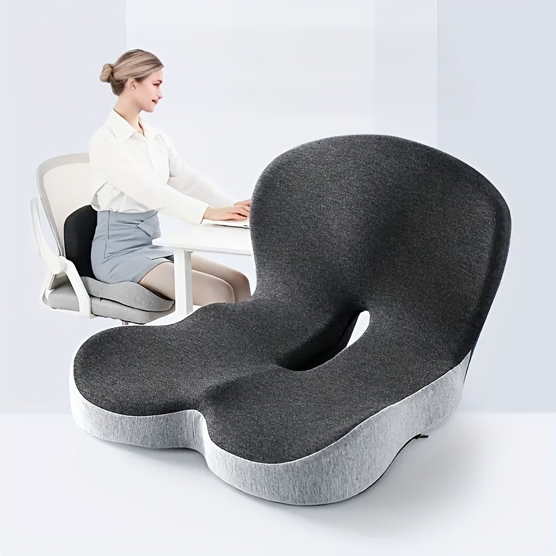Memory Foam Backrest Cushion – Pressure-Relief Gel Pad for Long Sitting Hours, Ideal for Office, Car, and Wheelchair Use