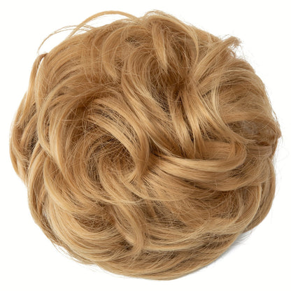 Messy Curly Hair Bun Extension – Voluminous Synthetic Elastic Chignon Scrunchie for Effortless Updo, Instant Volume & Natural-Looking Glam Hairpiece for Women