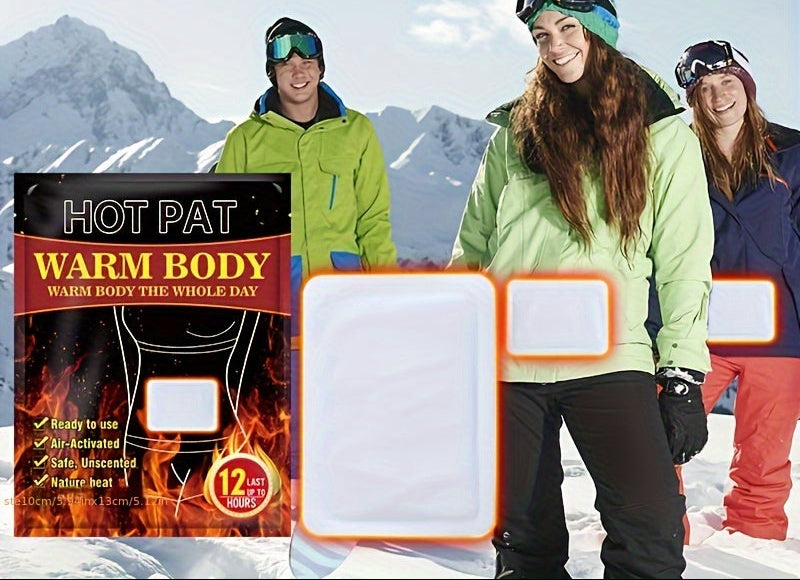 Large Hand Warmers – 20 Pack Long-Lasting Adhesive Heat Packs Provide Instant Warmth for Hands, Outdoor Sports, and Winter Cold Weather