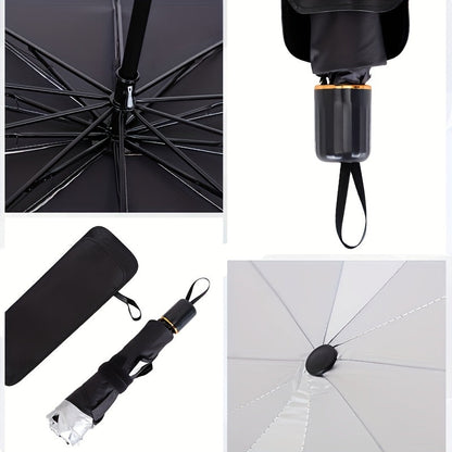 Portable Folding Windshield Sunshade – Universal Automobile Sun Block with Heat Insulation, UV Reflection, and Easy In-Car Storage Design