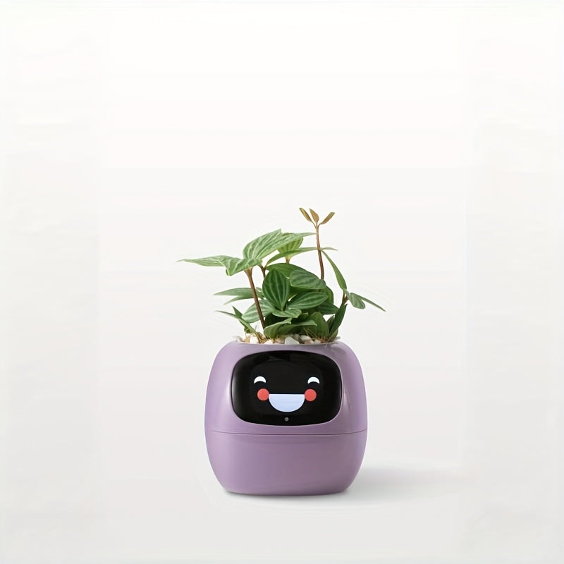 Ivy Smart Planter Robot – Interactive AI Plant Pot with Sensors, Emoticons and Personalized Lighting for Smart Indoor Plant Care