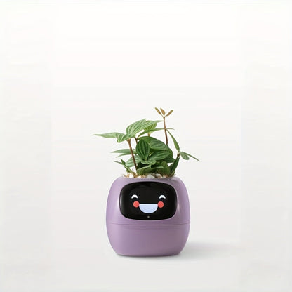 Ivy Smart Planter Robot – Interactive AI Plant Pot with Sensors, Emoticons and Personalized Lighting for Smart Indoor Plant Care