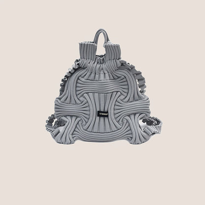 Japanese Korean Style Knit Tote Bag – Multi-Functional Casual Handbag, Shoulder Bag, and Backpack for Travel, Coffee, and Daily Use