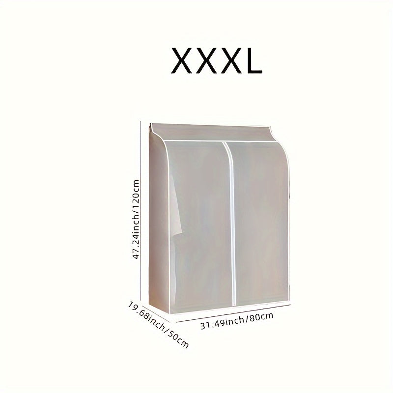 Foldable Transparent Hanging Clothes Dust Cover – Wardrobe Garment Protector for Dresses, Coats and Long Clothing