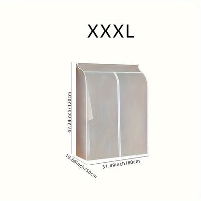 Foldable Transparent Hanging Clothes Dust Cover – Wardrobe Garment Protector for Dresses, Coats and Long Clothing